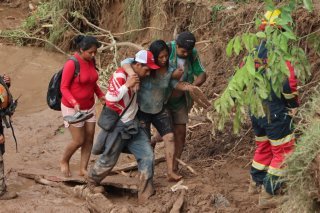 Des maisons ont été recouvertes par la boue dans la région de Santa Cruz, selon les autorités. KEYSTONE/EPA/JUAN CARLOS TORREJON