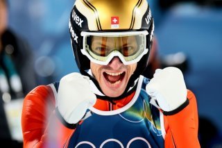 La joie compréhensible de Gregor Deschwanden KEYSTONE/EPA/HANNIBAL HANSCHKE